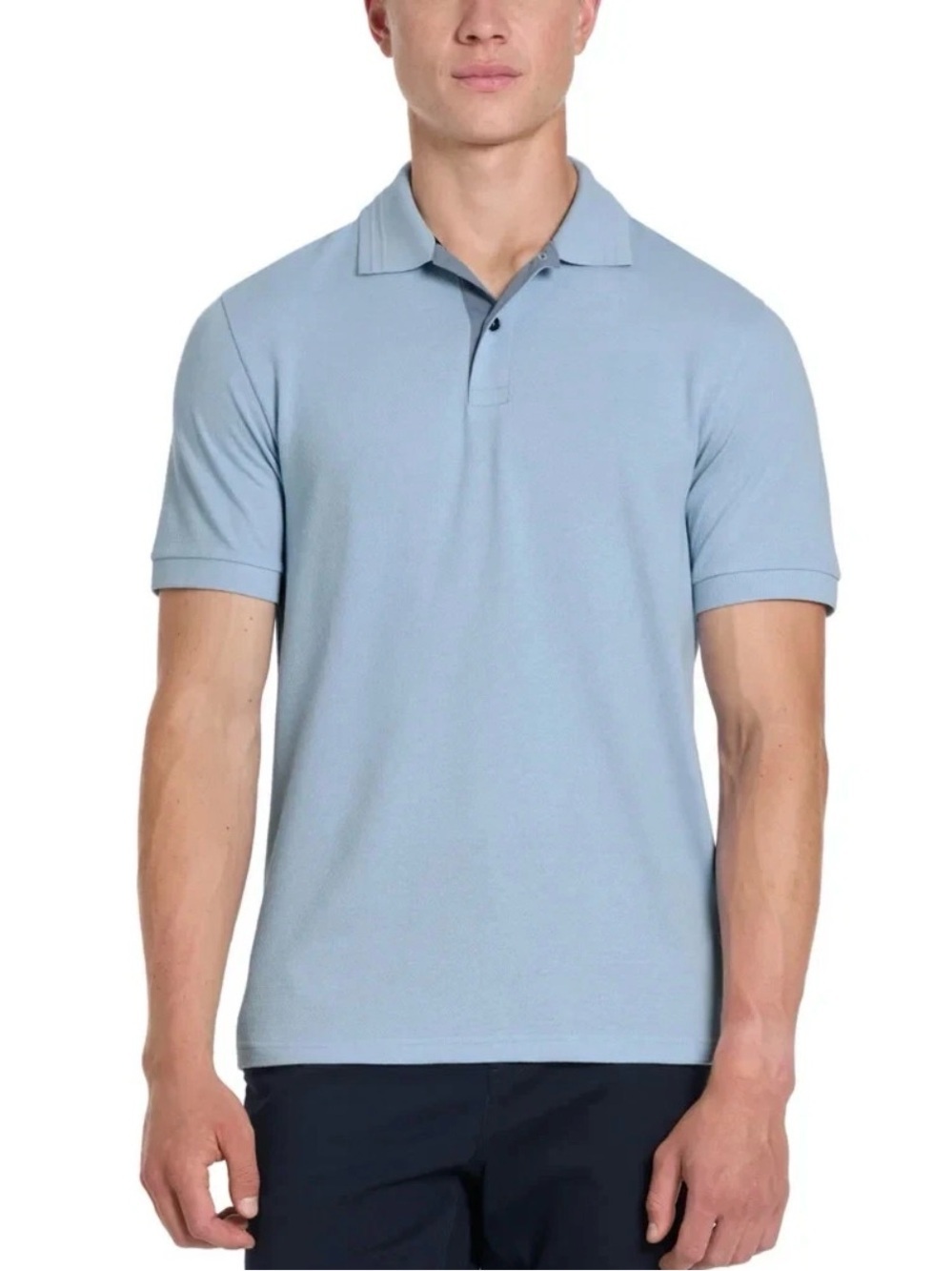 Scotch & Soda Men's Jacquard Polo Shirt Light Blue Size Medium M EUC Designer